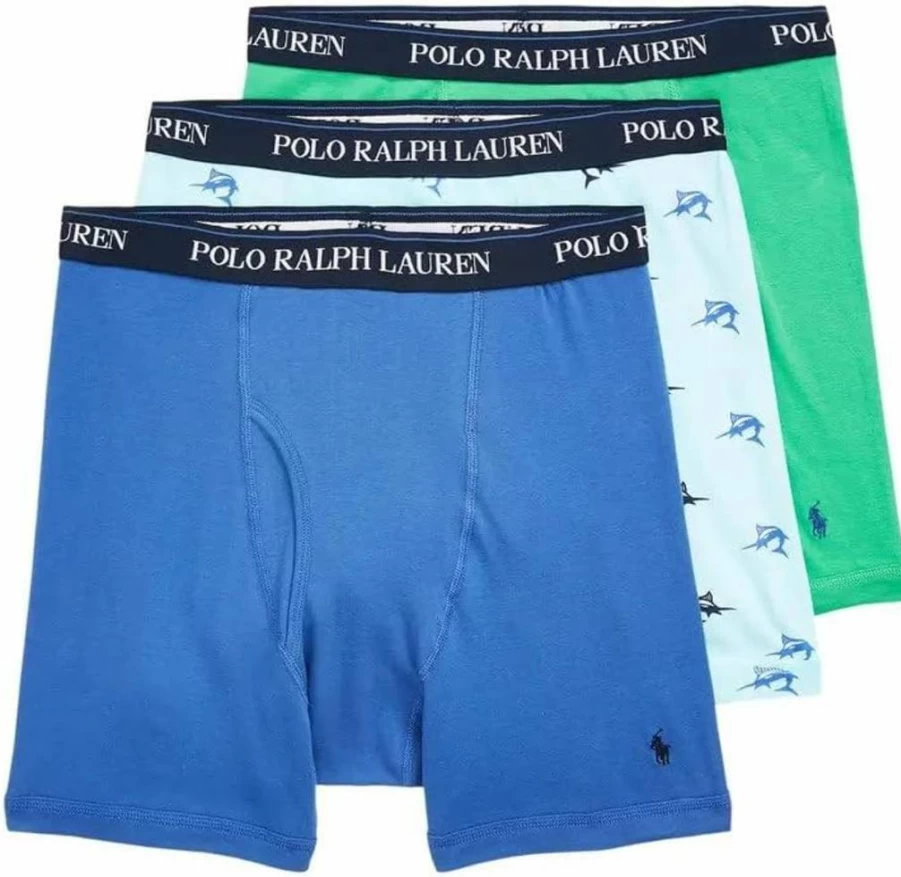 POLO RALPH LAUREN Men's 4D Flex Performance Boxer Briefs 3-Pack - Air Long Leg Underwear for Comfort & Support