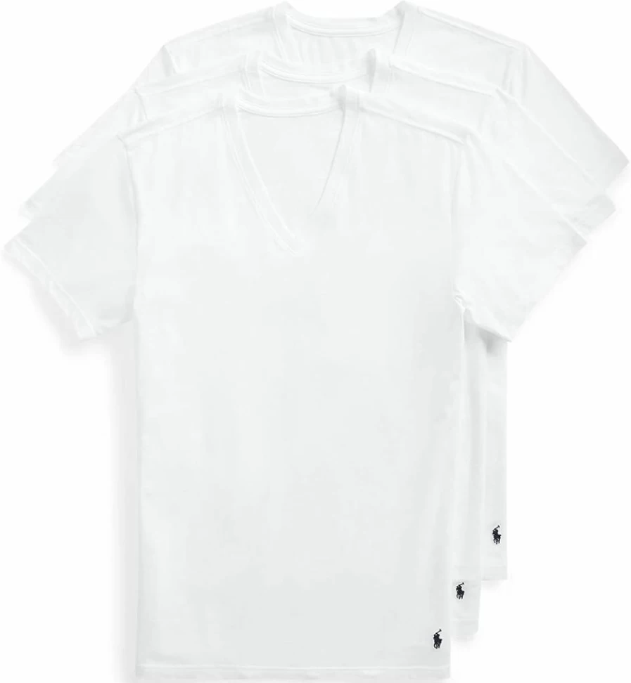POLO Men's Slim Fit Stretch V-Neck T-Shirt for Men - Comfortable & Stylish Casual Tee