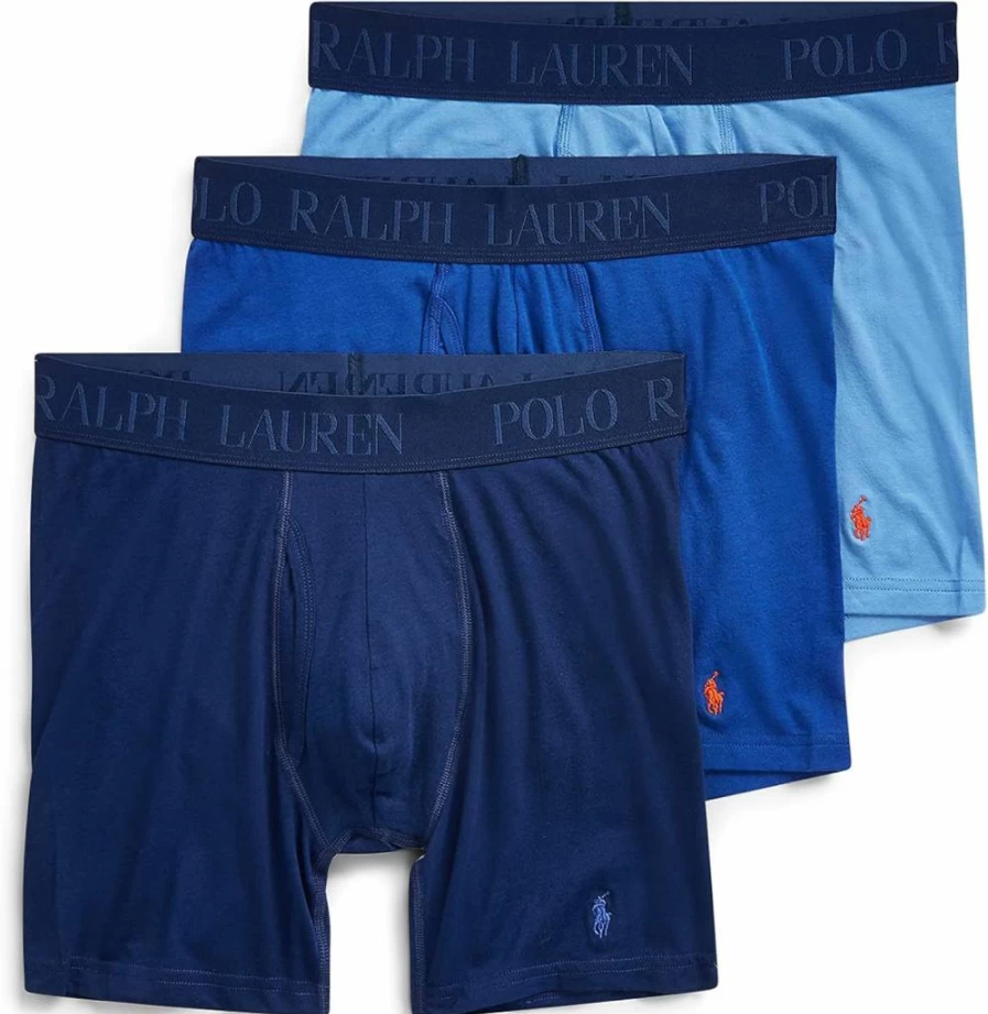 POLO Ralph Lauren Men's Cotton Modal Stretch Boxer Briefs 3-Pack - Soft Breathable Underwear with 4D Flex Comfort