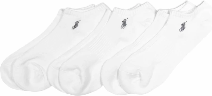 POLO RALPH LAUREN Men's Athletic Socks 3-Pack - Low Cut Sport Socks with Cushioned Arch Support for Running & Training