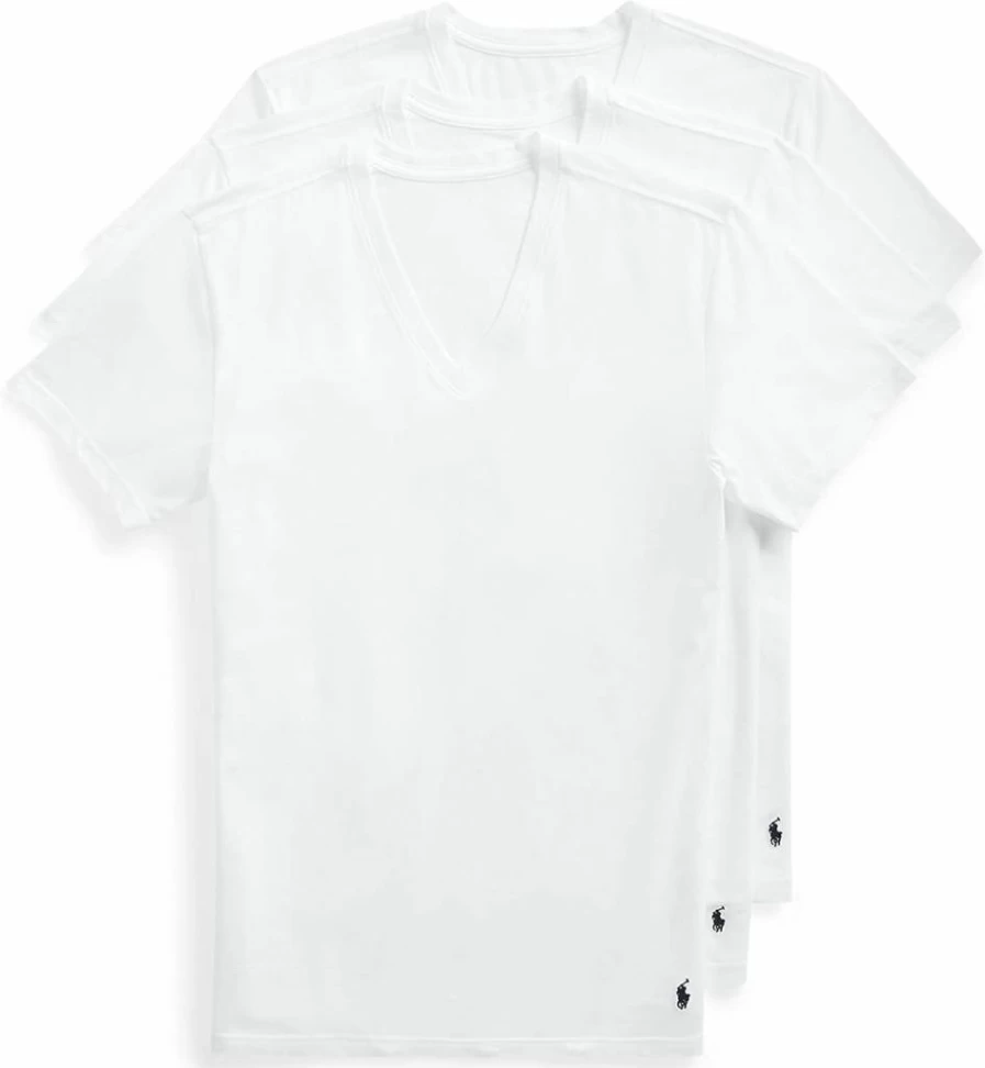 POLO Ralph Lauren Men's Slim Fit Stretch V-Neck T-Shirt - Breathable Casual Tee