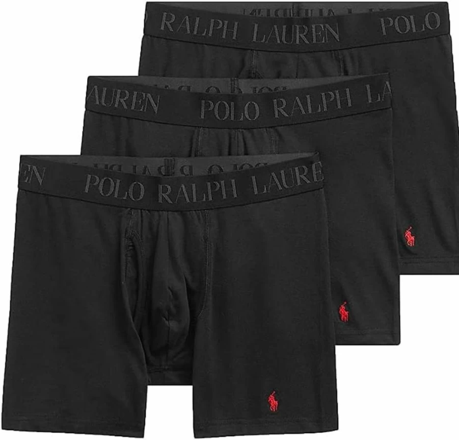 POLO RALPH LAUREN Men's 3-Pack Boxer Briefs & Trunks - 4D Flex Cooling Cotton Modal Underwear