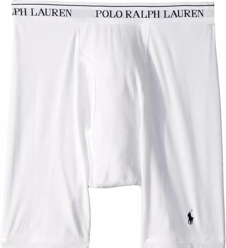 POLO RALPH LAUREN Men's Classic Fit Cotton Boxer Briefs 3-Pack - Soft Breathable Underwear Trunks & Long Leg Boxers