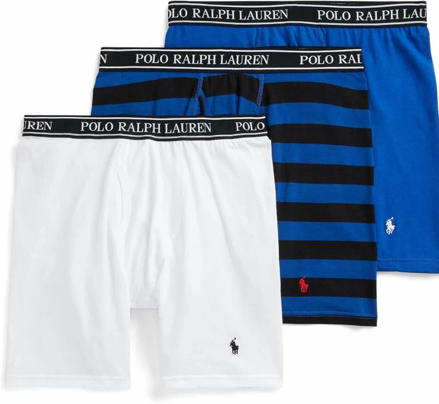 POLO RALPH LAUREN Men's Classic Fit Stretch Boxer Briefs 3-Pack - Trunks & Long Leg Options