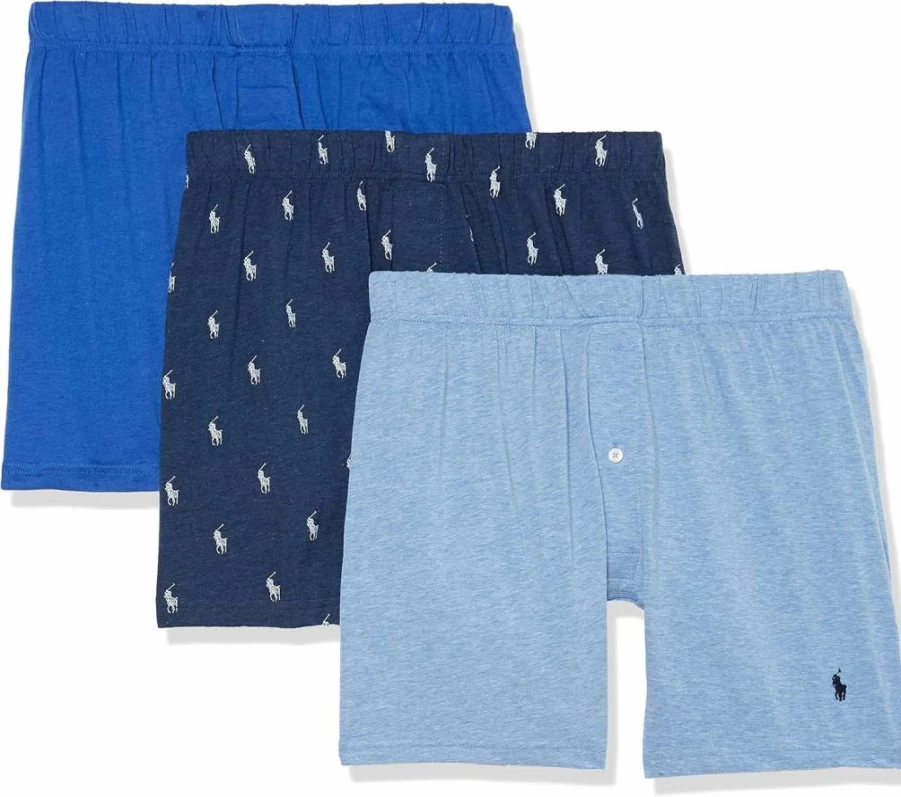 POLO Ralph Lauren Men's Classic Fit Stretch Knit Boxer Briefs 3-Pack Underwear