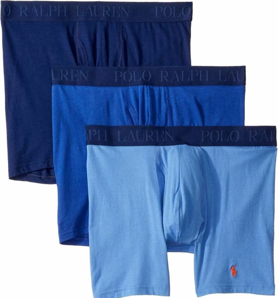 POLO RALPH LAUREN Men's 3-Pack Boxer Briefs - 4D Flex Cooling Cotton Modal Underwear Trunks