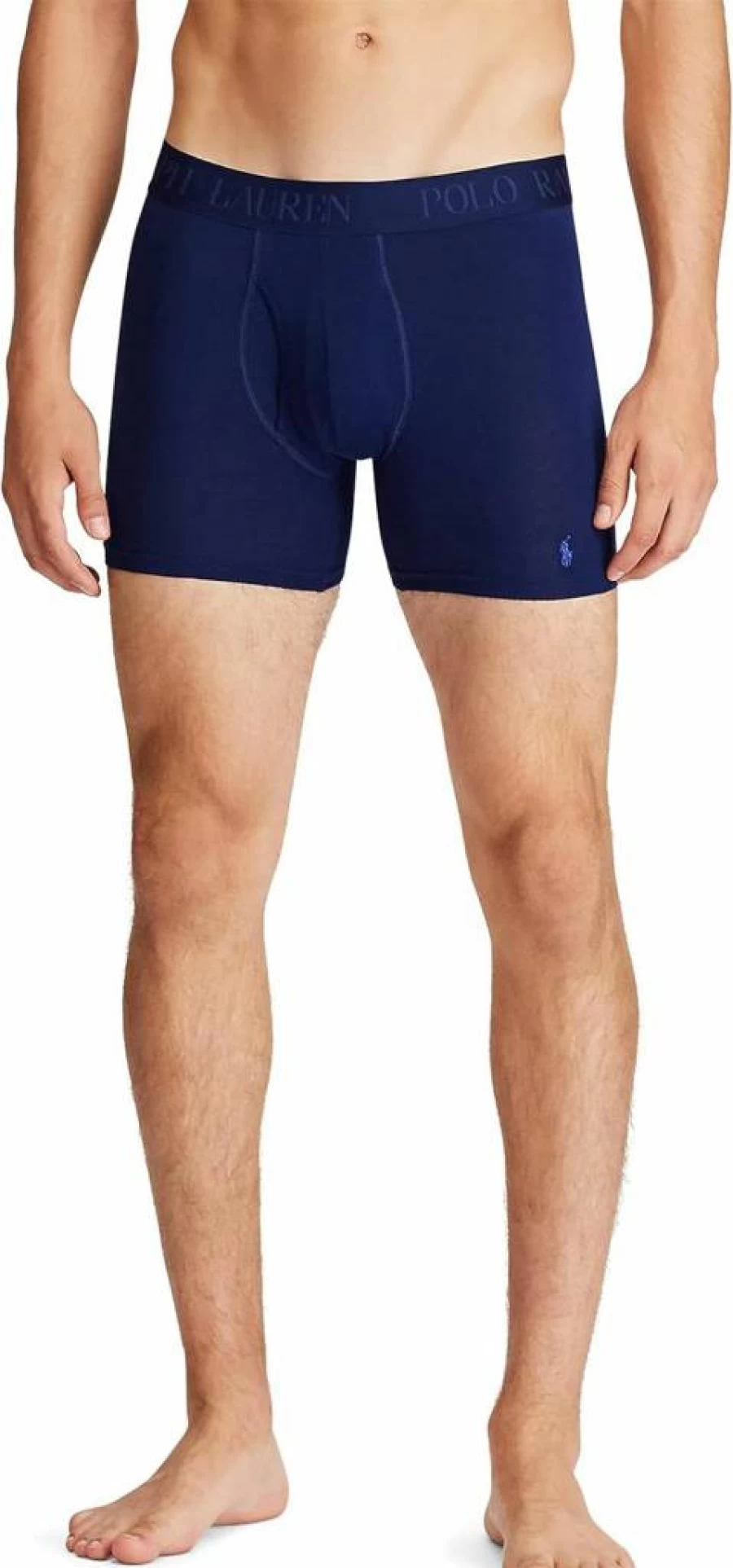 POLO Men's Cotton Modal Stretch Boxer Briefs 3-Pack - Soft Breathable Underwear with 4D Flex Comfort