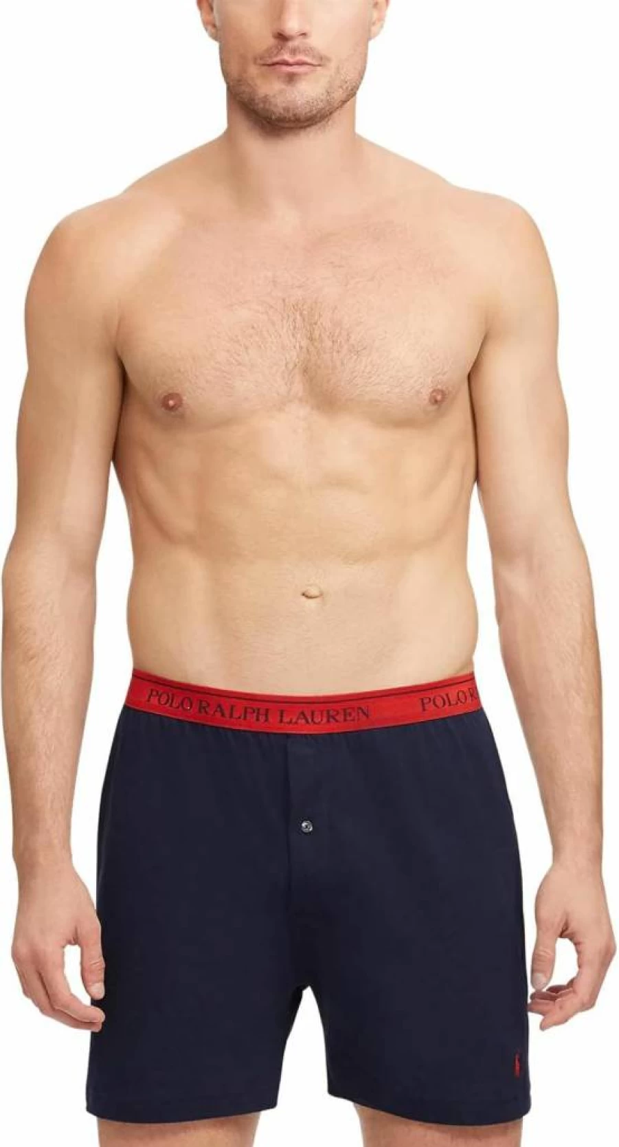 POLO RALPH LAUREN Men's Classic Fit Cotton Boxer Briefs 3-Pack - Soft Breathable Underwear