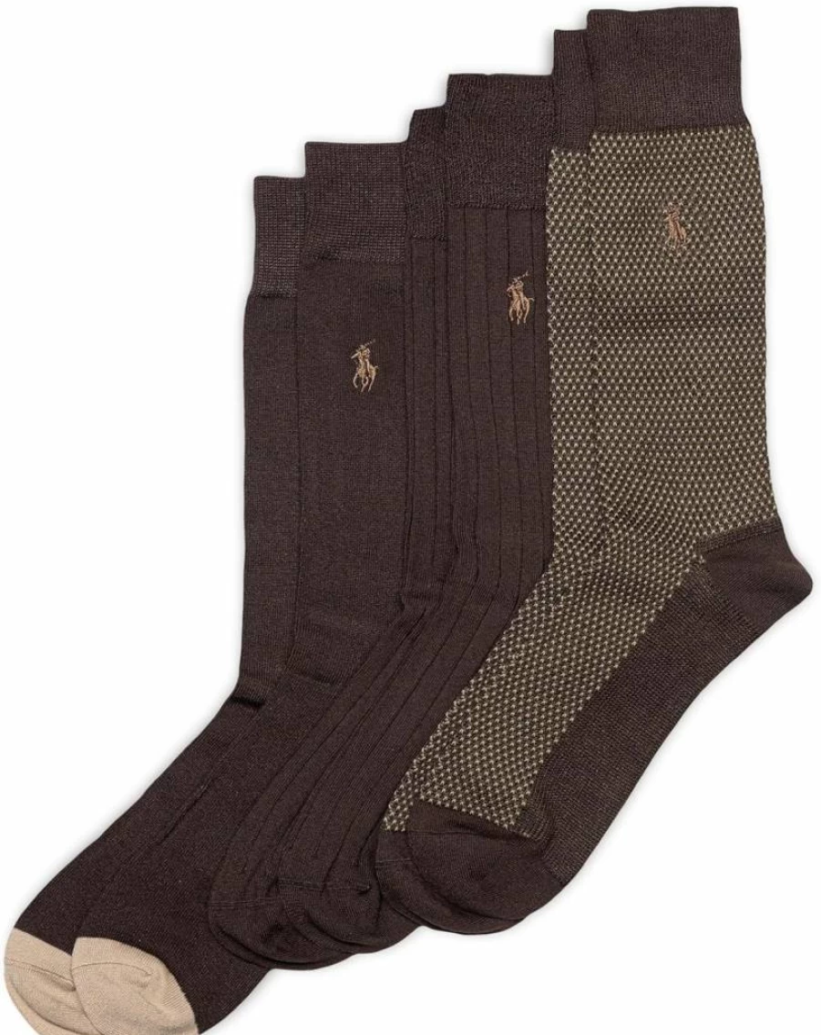 POLO RALPH LAUREN Men's Dress Socks 3-Pack - Super Soft Birdseye Cotton, Embroidered Pony Logo, Reinforced Heel & Toe for Comfort & Durability