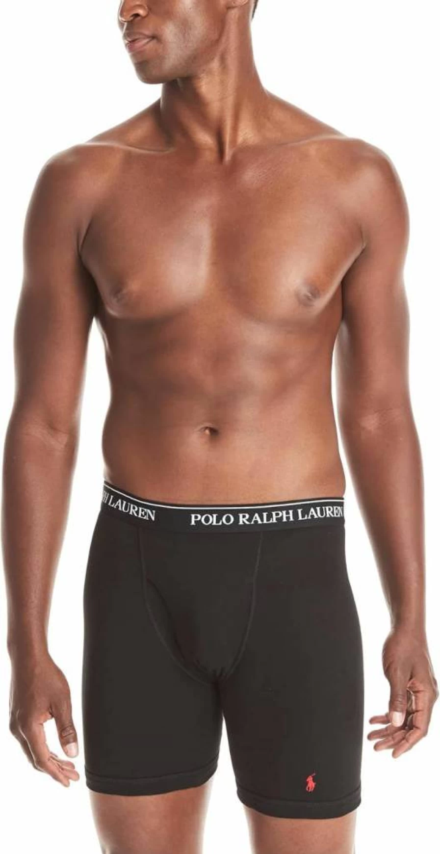 POLO Men's Classic Fit Cotton Underwear 3-Pack - Boxer Briefs, Trunks & Long Leg Options - Andover Heather/Madison Heather/Black - Size Large US