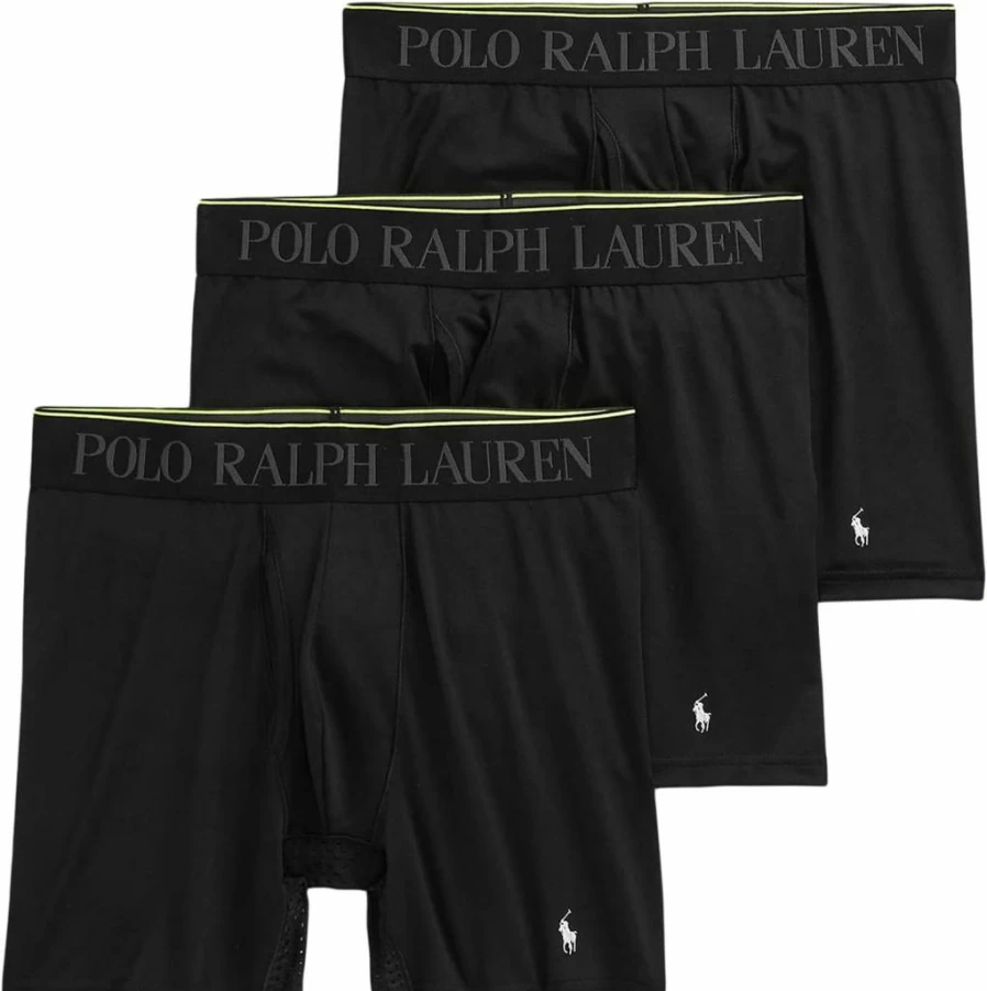 POLO RALPH LAUREN Men's 3-Pack Performance Boxer Briefs with 4D Flex Technology - Regular & Long Leg Options