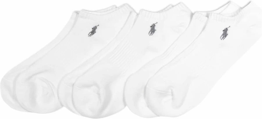 POLO RALPH LAUREN Men's Athletic Socks 3-Pack - Low Cut Sport Socks with Cushioned Arch Support for Running & Training
