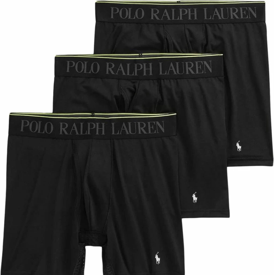 POLO RALPH LAUREN Men's 3-Pack Performance Boxer Briefs with 4D Flex Technology - Regular & Long Leg Options