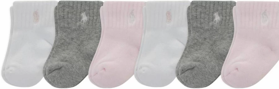 POLO RALPH LAUREN Boys' Baby Cotton Sport Quarter Socks 3-Pack