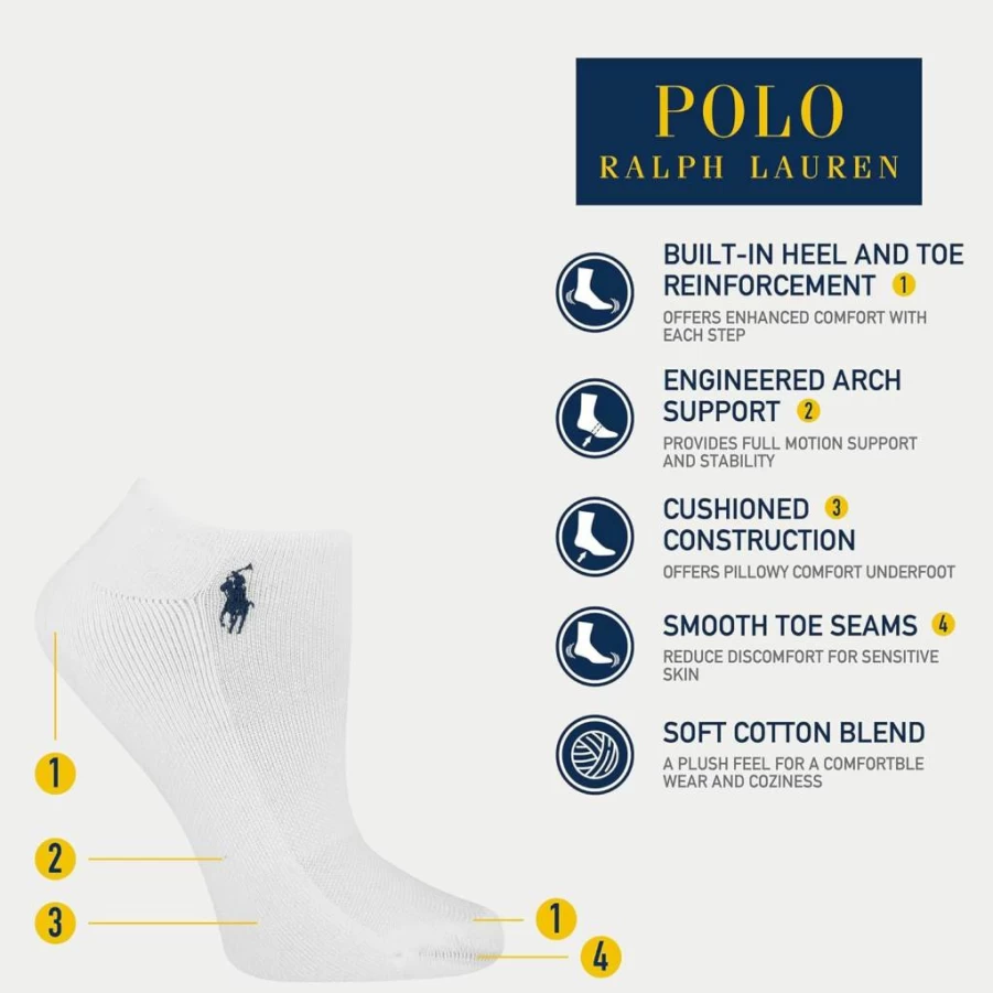 POLO RALPH LAUREN Women's Classic Fit Low-Cut Comfort Cushion Crew Neck T-Shirt